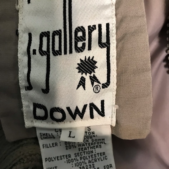 j.gallery REAL down vintage puffer jacket/coat, womens Large, like new! - Picture 2 of 5